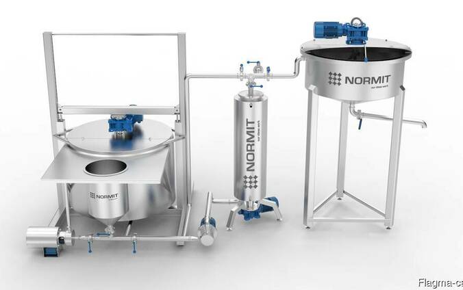 Technological line for yoghurt processing