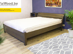 Double and single wood beds made of alder